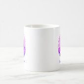 Spirituelles Rosa Sitzen Yoga Pose Namaste Kaffeetasse (Mittel)