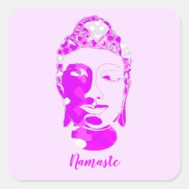 Spirituelles Rosa und Weiße Symmetrie Handgezeichn Quadratischer Aufkleber