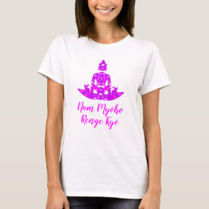 Spirituelles Rosa und Weiße Symmetrie Lotus Yoga T-Shirt