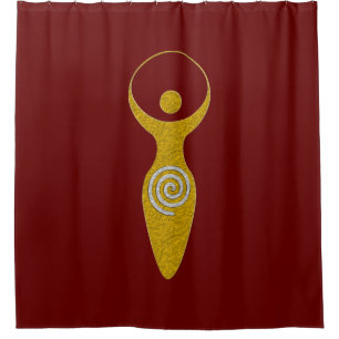 Spirituelles Symbol - Göttin der Erde Gaya 1 Flame Duschvorhang