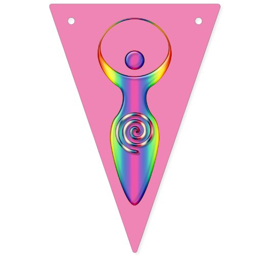 Spirituelles Symbol - Göttin der Erde Gaya 3 Wimpelkette (Erste Fahne)