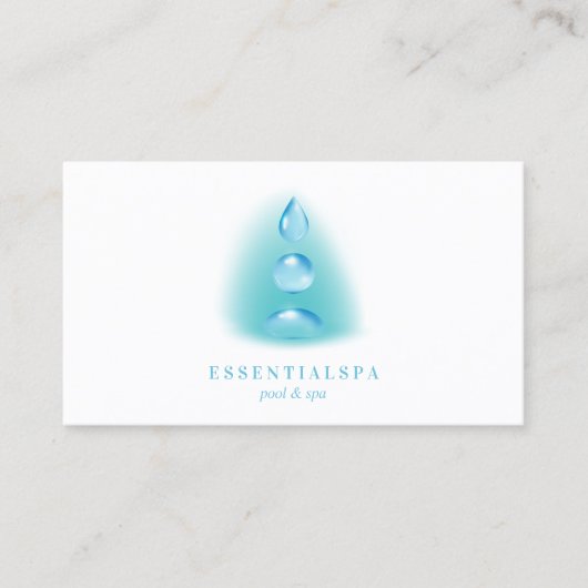 Spirituelles Wasser Tropfen Reiki Yoga Zen Visitenkarte (Vorderseite)