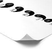 Spirituelles White Yin Yang Chakras Card Poster (Ecke)