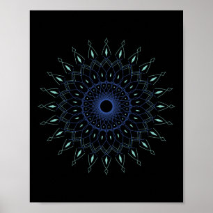 Spirituelles Yoga Heilige Geometrie Hindu Pilates  Poster