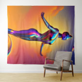 Spirituelles Yoga-Tapestry Wandteppich (Beispiel (Horizontal))