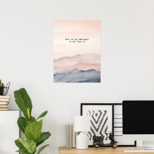 spirituelles Zitat Achtsamkeit Wandkunst Poster