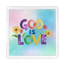 Spirituelles Zitat Gott ist Liebe farbenfrohe mode