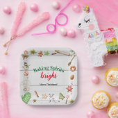 Spirituosen Backen Helle Weihnachtsfeier Pappteller (Party)