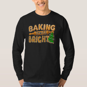 Spirituosen backen Schmale Weihnachtskekse backen T-Shirt