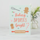 Spirituosen Bright Holiday Card (Stehend Vorderseite)