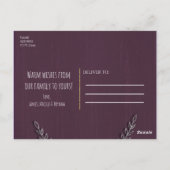 Spirituosen Bright Silberne Blätter Rustikales Fot Postkarte (Rückseite)