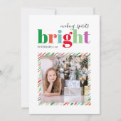 Spirituosen Brillantes Foto Weihnachtsflachkarte m (Vorderseite)