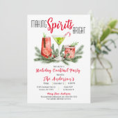 Spirituosen Brötchen Cocktail Party Einladung (Stehend Vorderseite)