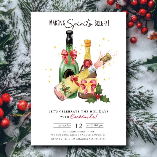 Spirituosen Brötchen Cocktail Party Einladung