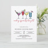 Spirituosen Brötchen Cocktail Party Einladung (Stehend Vorderseite)
