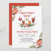 Spirituosen Brötchen Cocktail Party Einladung (Vorne/Hinten)