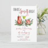 Spirituosen Brötchen Cocktail Party Einladung (Stehend Vorderseite)