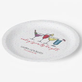 Spirituosen Brötchen Cocktail Party Pappteller (Schrägansicht)