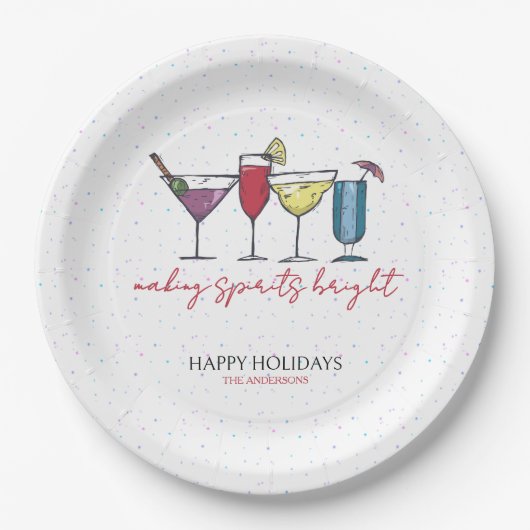 Spirituosen Brötchen Cocktail Party Pappteller (Vorderseite)