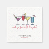 Spirituosen Brötchen Cocktail Party Serviette (Vorderseite)