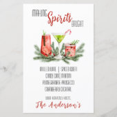 Spirituosen Brunch Cocktail Party Menu (Vorderseite)