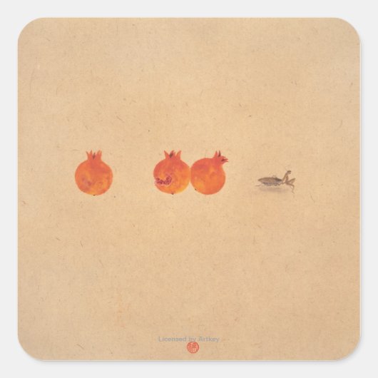 Spirituosen der Himmel- und Erdreihe Nr.5 Quadratischer Aufkleber (Vorderseite)