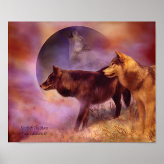 Spirituosen des Mondwolf-Kunstplakats/Print Poster