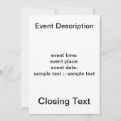 Spirituosen Einladung (Rückseite)