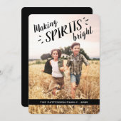 Spirituosen Glanz Angesagte Weihnachtsfotokarte Feiertagskarte (Vorne/Hinten)