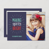 Spirituosen Glanz Weihnachten Fotokarte Postkarte (Vorne/Hinten)