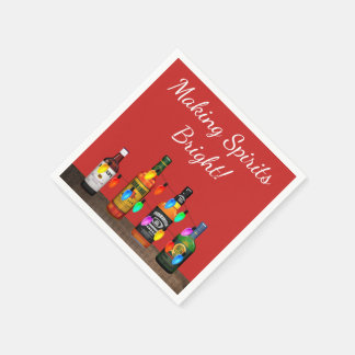 Spirituosen Glanz Weihnachten Spaß Cocktail Party Serviette