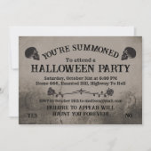 Spirituosen Halloween-Party Einladung (Vorderseite)