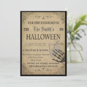 Spirituosen Halloween-Party Einladung (Stehend Vorderseite)