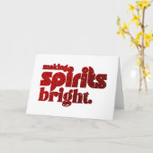 Spirituosen hell machen - Weihnachts Retro Karte (Gelbe Blume)