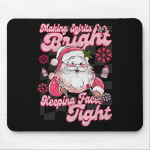 Spirituosen helle Behaltend Gesichter zacken Santa Mousepad