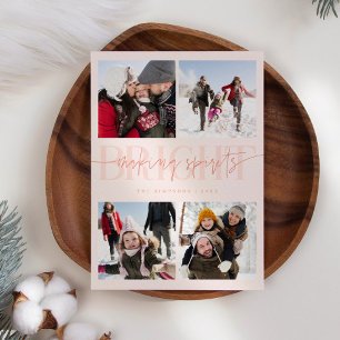 Spirituosen helle Pfirsichwein Multi Foto Feiertagskarte