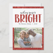 Spirituosen helle Red Christmas Flat Card machen (Vorderseite)