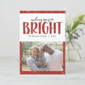 Spirituosen helle Red Christmas Flat Card machen (Stehend Vorderseite)