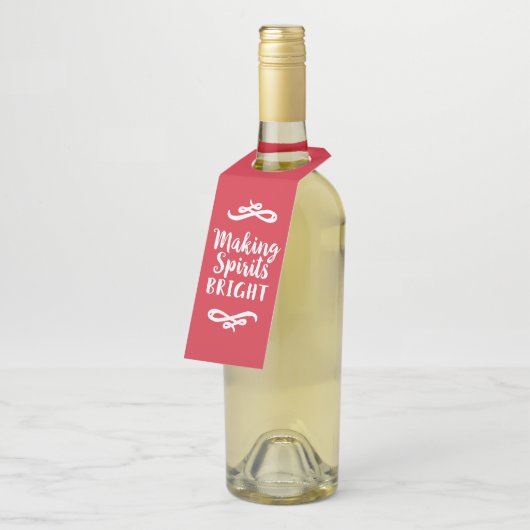 Spirituosen helle rote Pinselstriche für Skriptauf Flaschenanhänger (Angewinkelt)