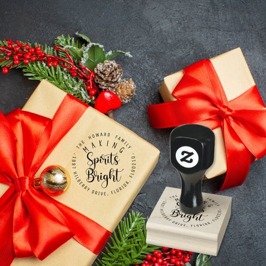 Spirituosen helle Rücksendeadresse machen Gummistempel