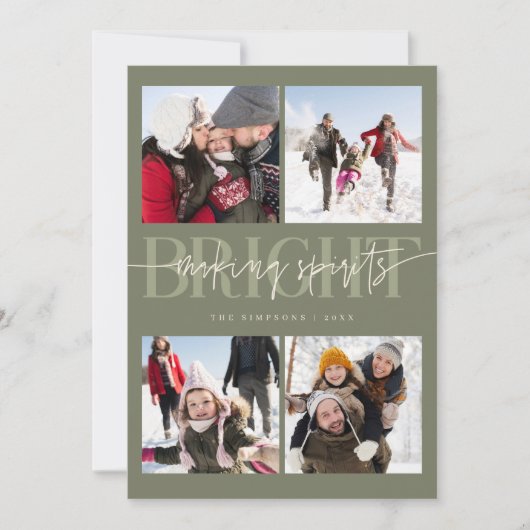 Spirituosen helle Sage Weihnachten Multi-Foto (Vorderseite)