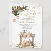 Spirituosen helle Weihnachtsfeier Einladung (Vorderseite)