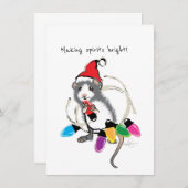 Spirituosen helle Weihnachtsmaus machen Einladung (Vorne/Hinten)