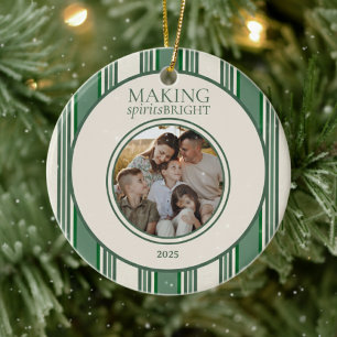 Spirituosen hellen 2 Foto Strip Holiday Keramik Ornament