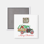 Spirituosen hellen Frohen Weihnachten Magnet (Vorderseite/Rückseite)