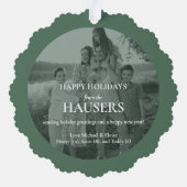 Spirituosen hellen zwei Foto Streifen Ornament Karte (Rückseite)