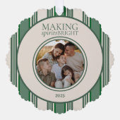 Spirituosen hellen zwei Foto Streifen Ornament Karte (Vorderseite)