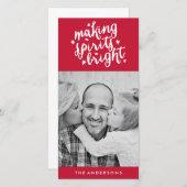 Spirituosen heller machen feiertagskarte (Vorne/Hinten)