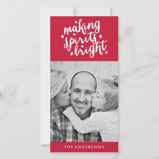 Spirituosen heller machen feiertagskarte (Vorderseite)