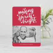 Spirituosen heller machen feiertagskarte (Stehend Vorderseite)